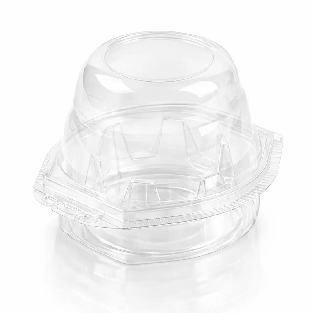 1-Count Cupcake Container Empty Closed View