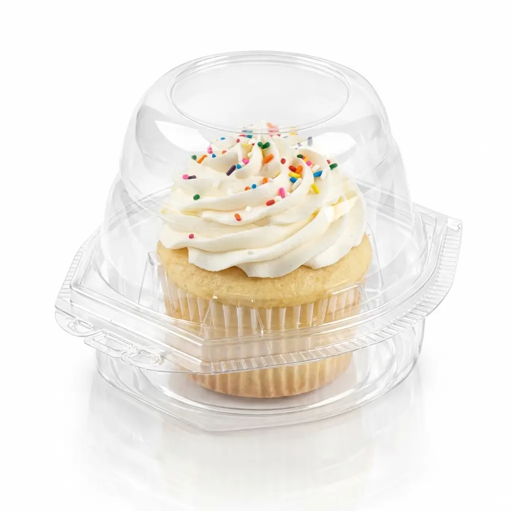 1-Count Cupcake Container with Birthday Sprinkle Cupcake