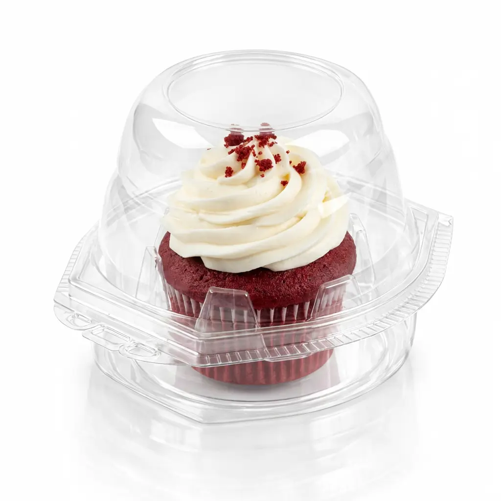 1-Count Cupcake Container with Red Velvet Cream Cheese Cupcake