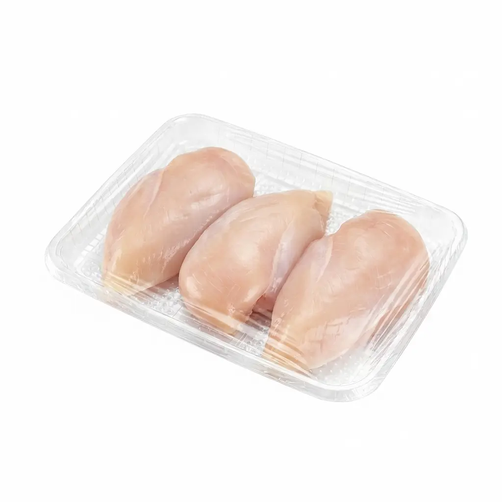 11 14 x 8 78 x 1 18 Clear PET Meat Tray Chicken Breast Retail Pack