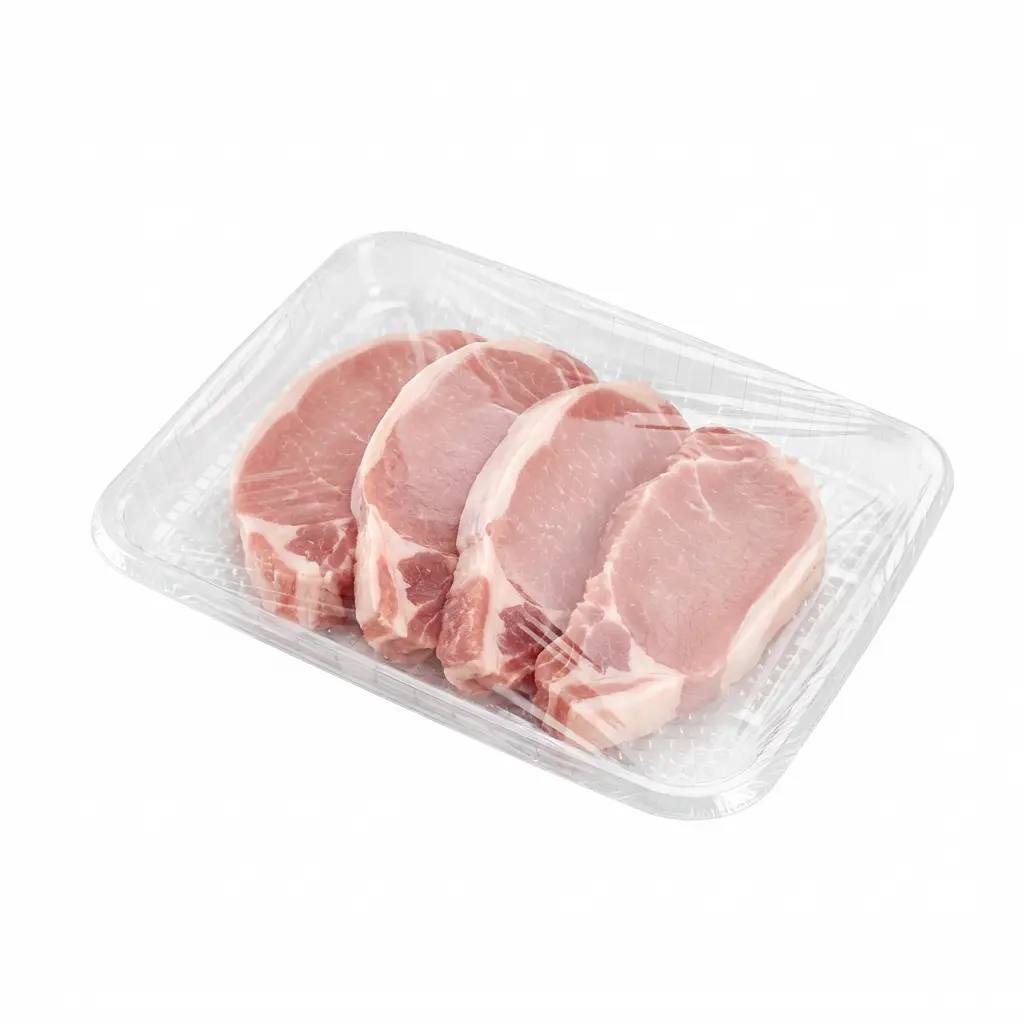 11 14 x 8 78 x 1 18 Clear PET Meat Tray Pork Chop Retail Pack