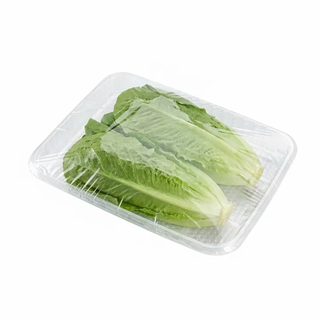 11 14 x 8 78 x 1 18 Clear PET Meat Tray Romaine Heart Retail Pack