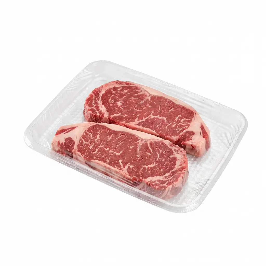 11 14 x 8 78 x 1 18 Clear PET Meat Tray Two-Steak Retail Pack