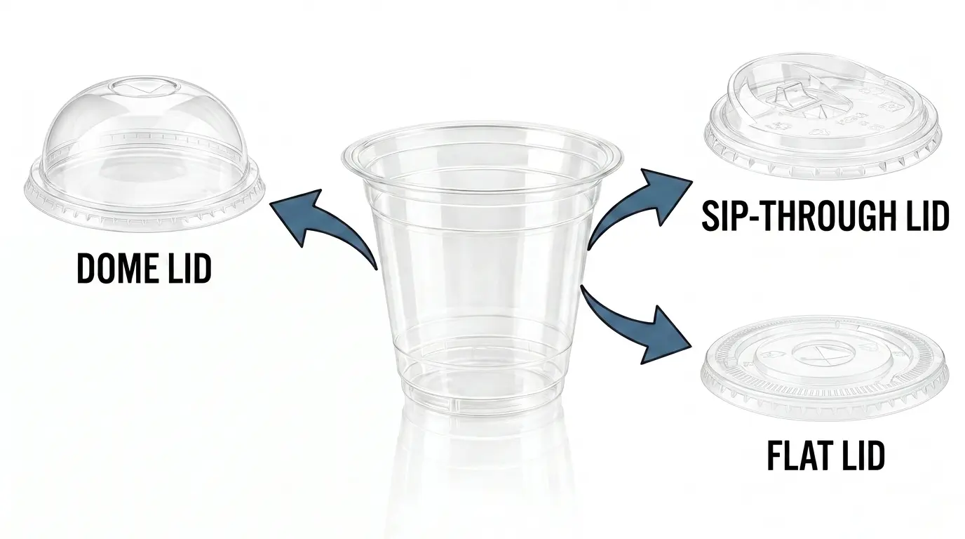 12 oz PET/RPET clear cold cup compatible with dome, sip-through, and flat lids
