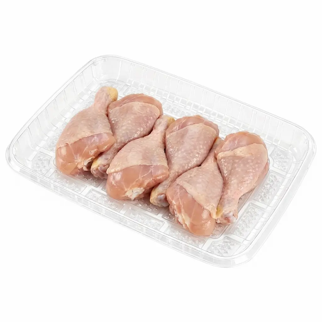 13 x 9 78 x 1 18 Clear PET Meat Tray Chicken Drumstick Retail Pack