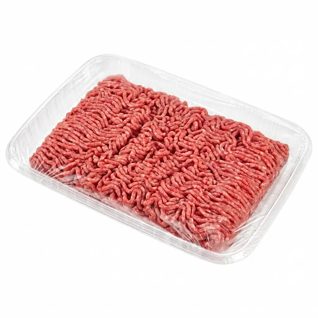 13 x 9 78 x 1 18 Clear PET Meat Tray Fresh Ground Beef Pack