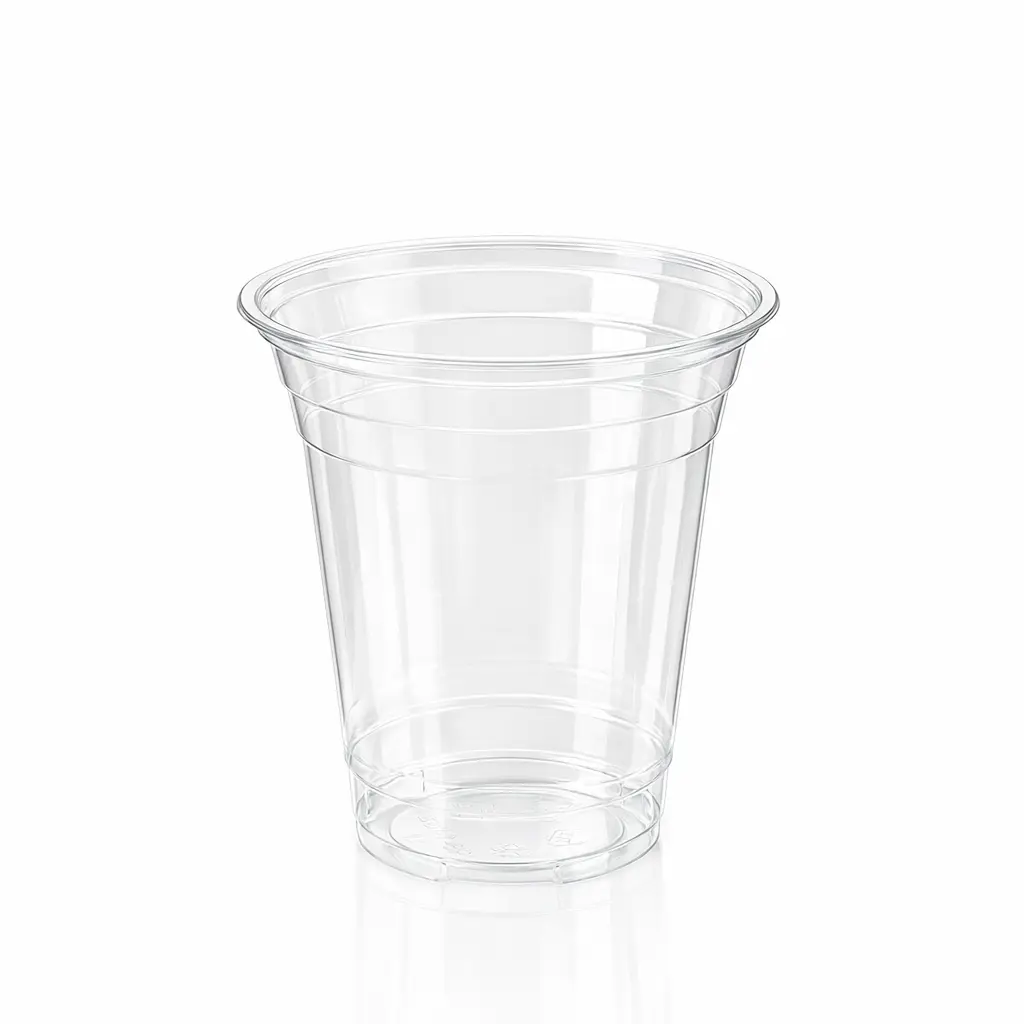 14 oz PET/RPET Clear Cold Cup empty product close-up