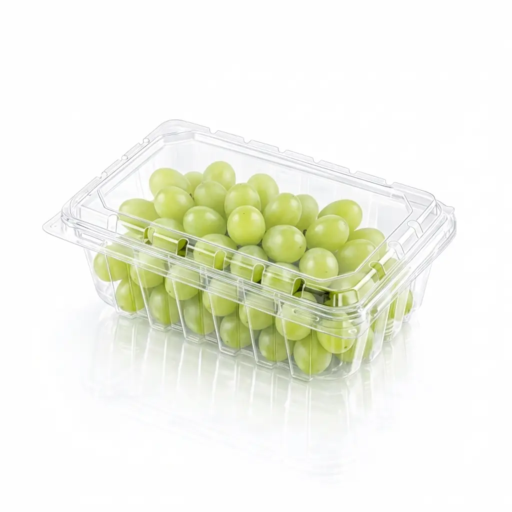 15OZ Flip-Top Agricultural Container for Green Seedless Grapes