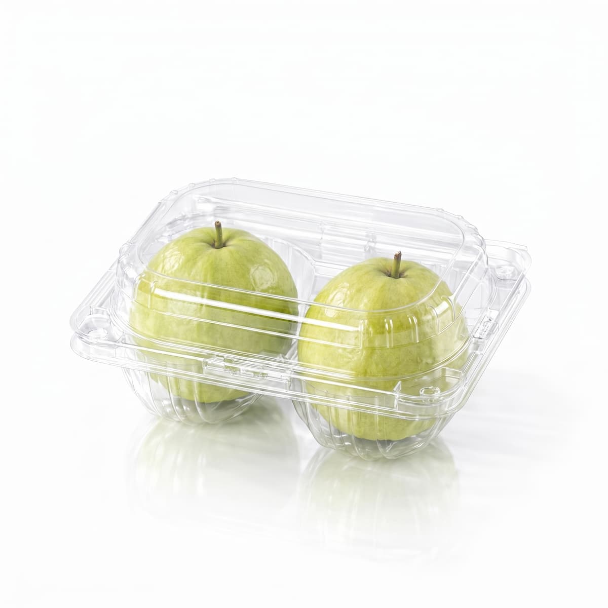 2 Cell PET Fruit Clamshell with Guavas