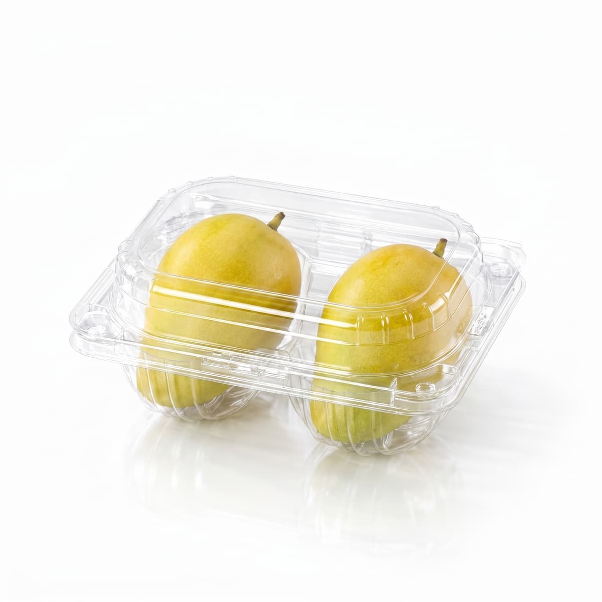 2 Cell PET Fruit Clamshell with Mangoes