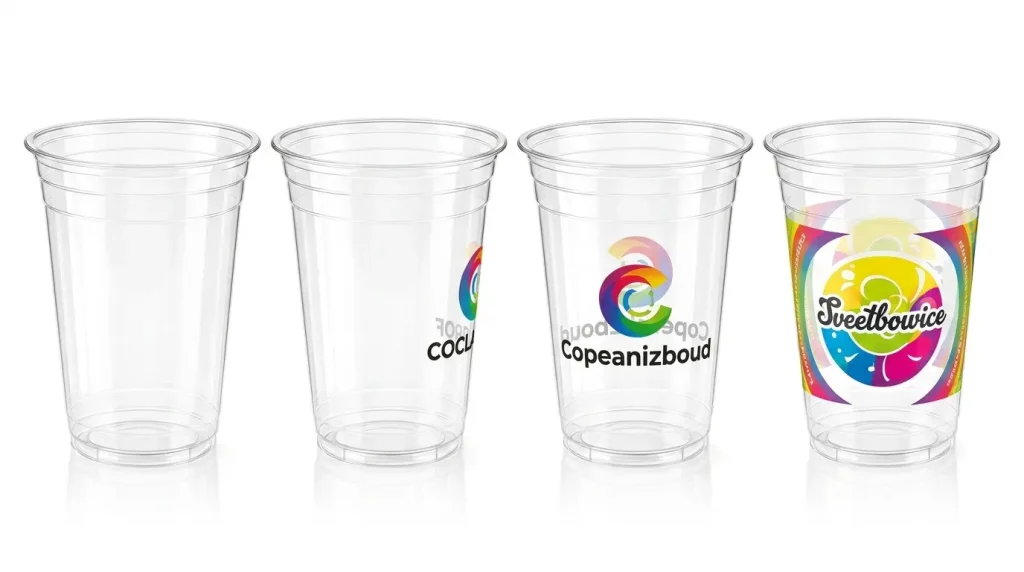 20 oz PET/RPET Clear Cold Cup custom printing display
