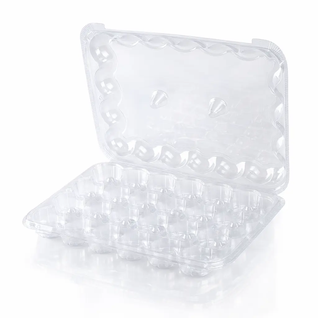 24-Count Mini Cupcake Container Empty Open Structure View