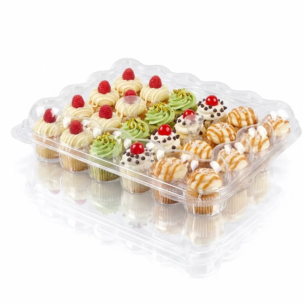 24-Count Mini Cupcake Container Luxury Dessert Assortment