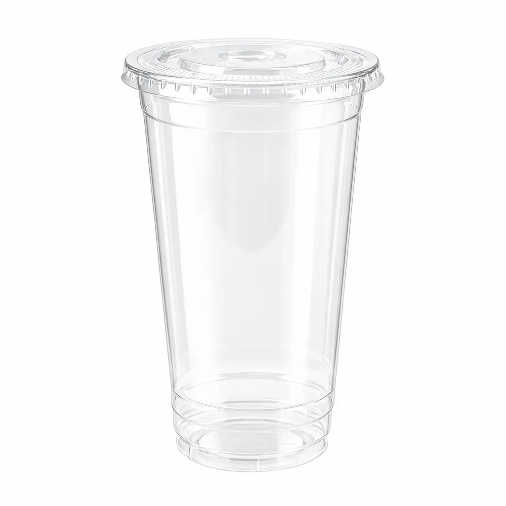 24oz-clear-pet-rpet-cold-cup-with-flat-lid.webp 24 oz clear PET/RPET cold cup with flat lid for takeaway beverages