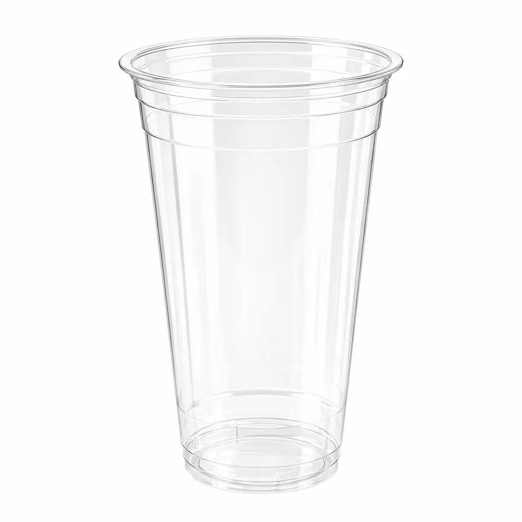 24 oz PET/RPET Clear Cold Cup empty front view