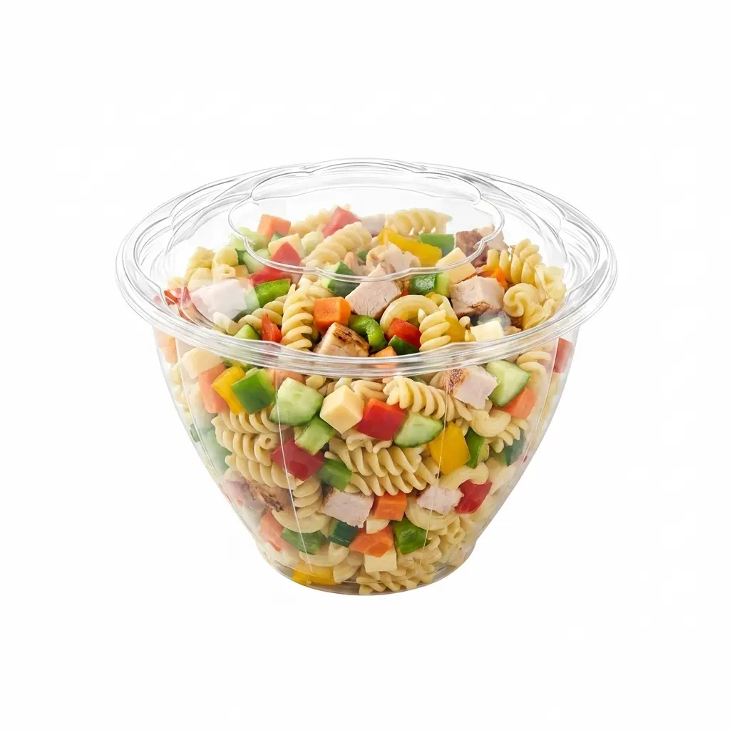 48OZ PET Salad Bowl for American Pasta Salad