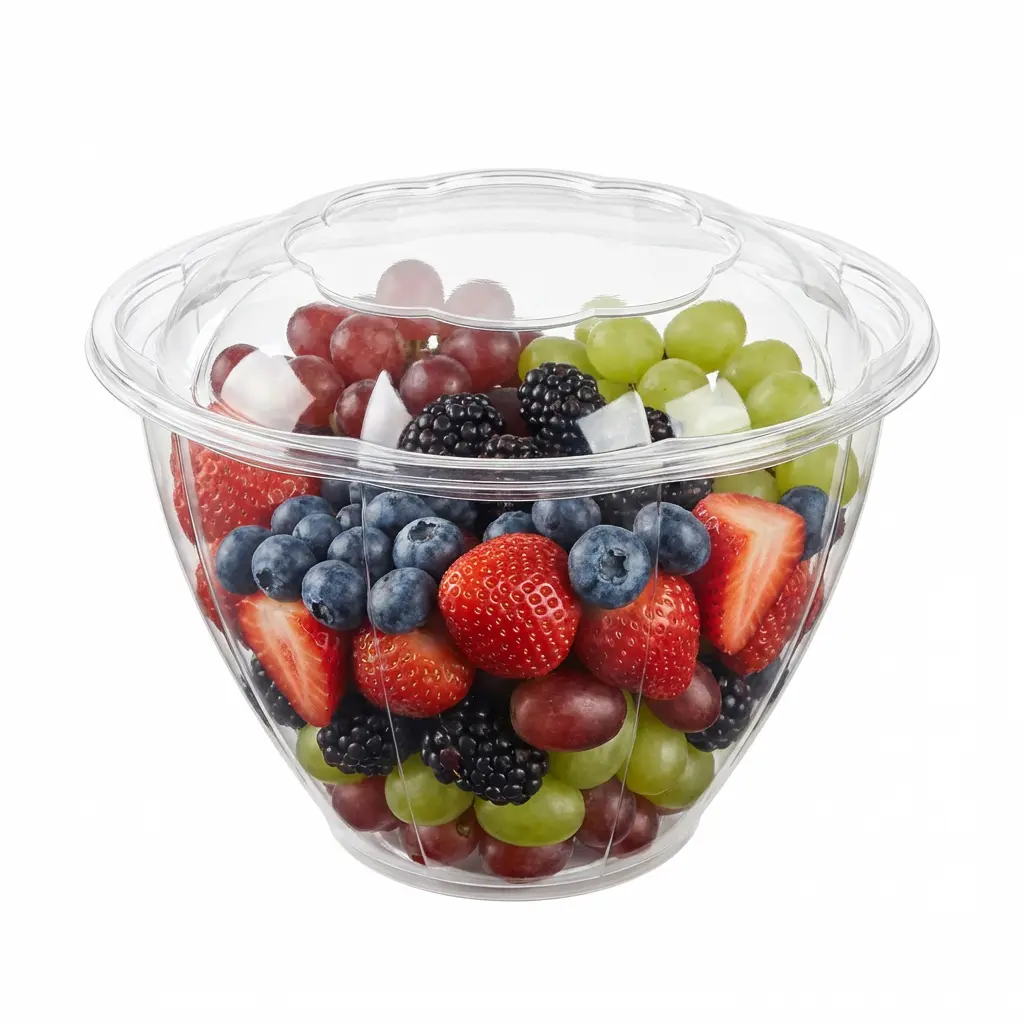 48OZ PET Salad Bowl for Berry and Grape Fruit Medley