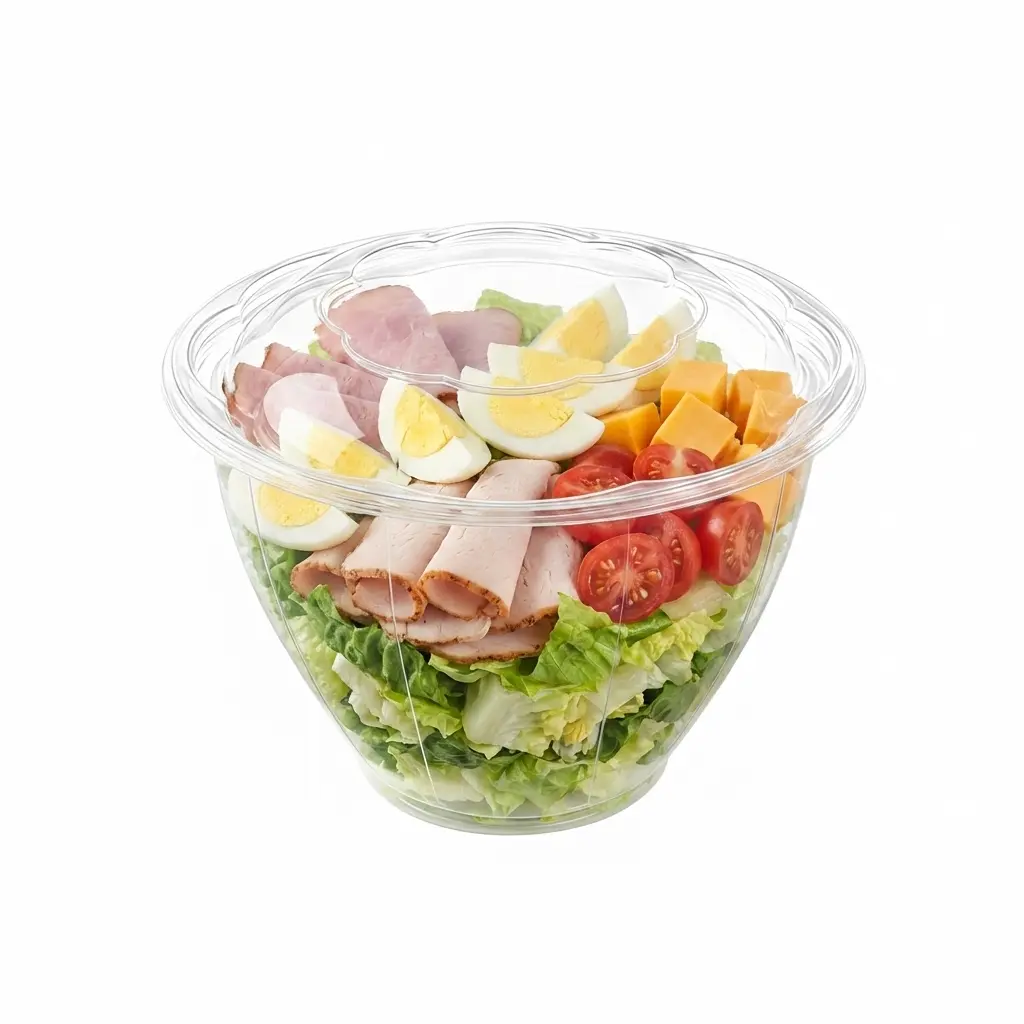 48OZ PET Salad Bowl for Classic Chef Salad