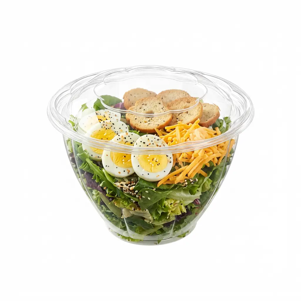 48OZ PET Salad Bowl for Everything Bagel Salad