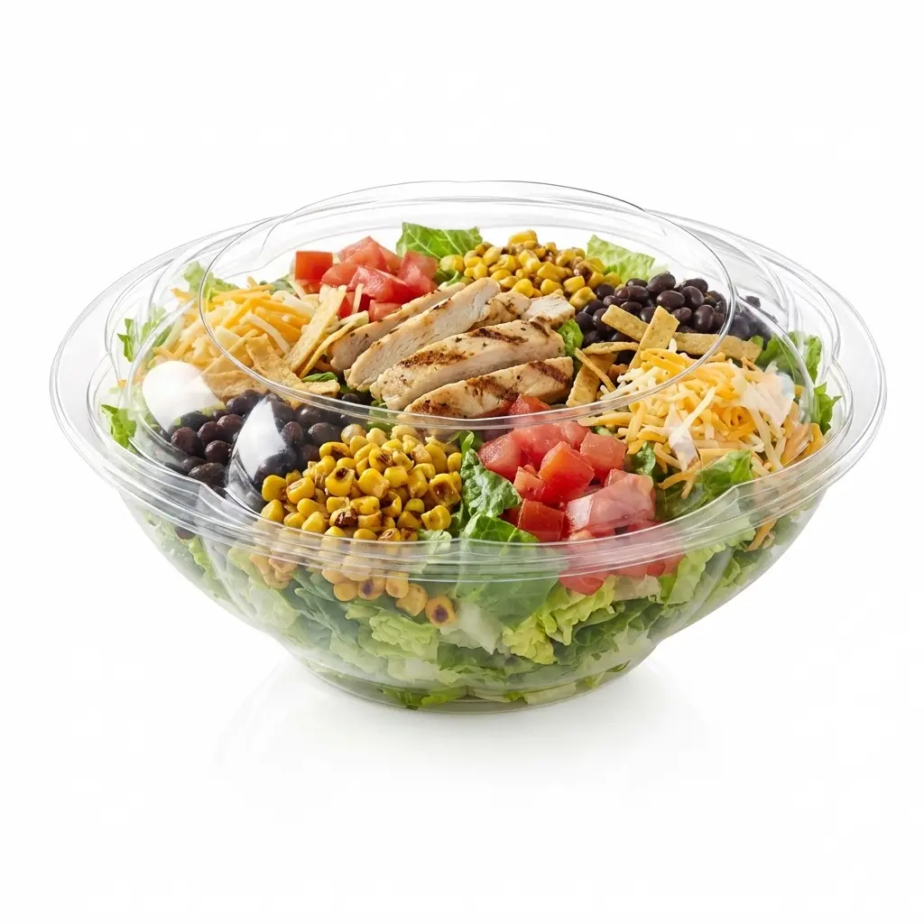 64OZ PET Salad Bowl for Southwest Party Chicken Salad