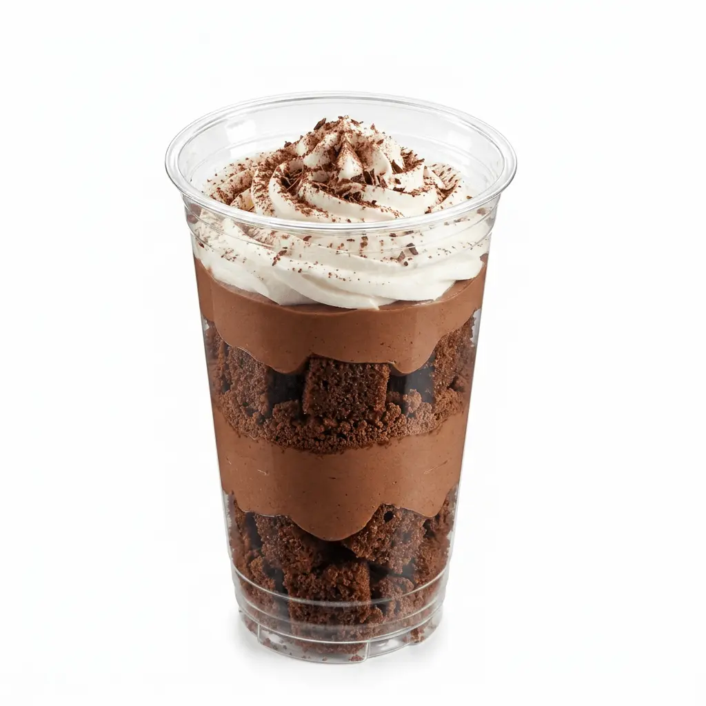 90mm-20oz-600ml-clear-pet-rpet-cold-cup-chocolate-mousse-cake 90mm 20oz 600ml clear PET/RPET cold cup for chocolate mousse cake cup and layered dessert packaging