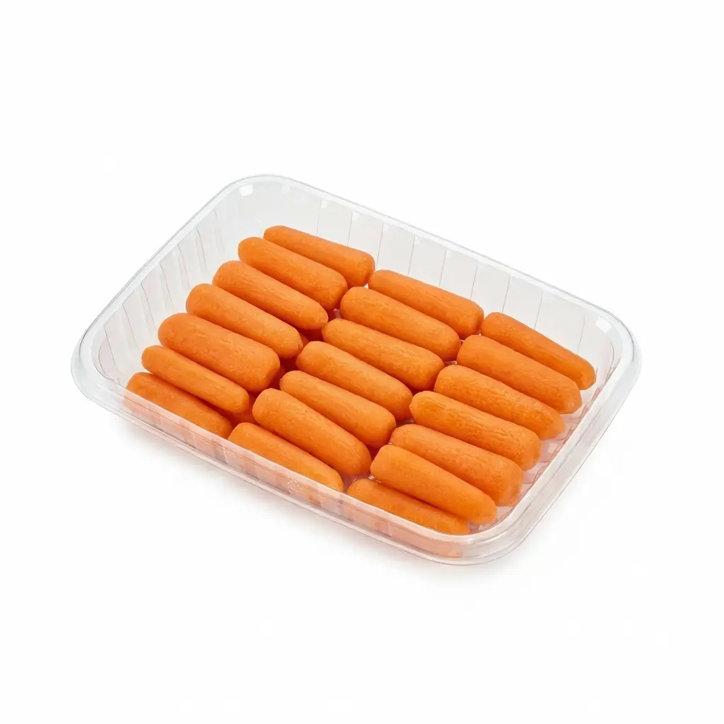 Clear PET Tray for Baby Carrot Display Packaging