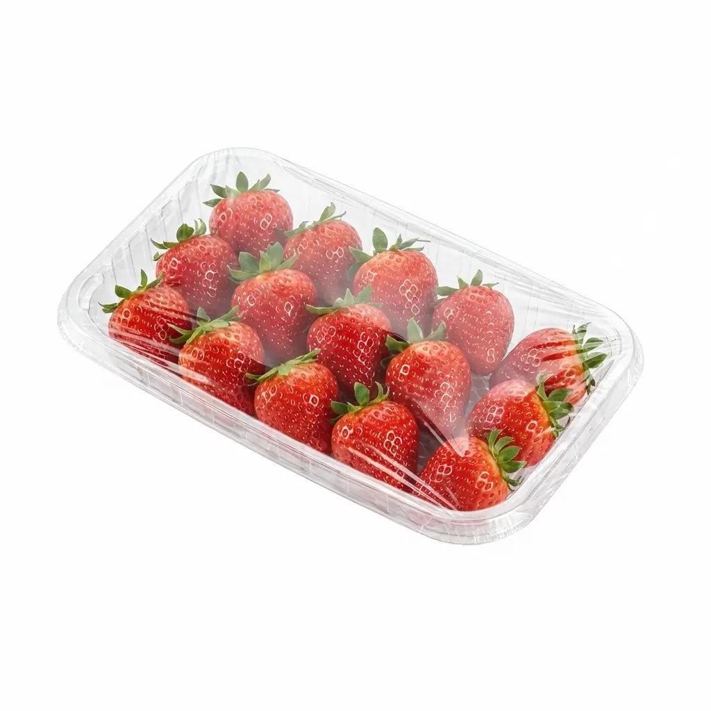 Clear PET Tray for Strawberry Packaging