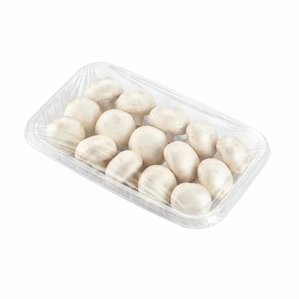 Clear PET Tray for White Mushroom Packaging