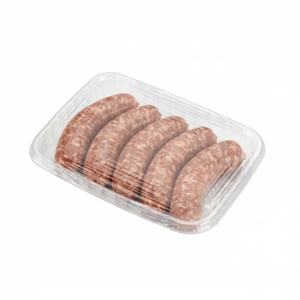 P810 Clear PET Meat Tray for Sausage Packaging