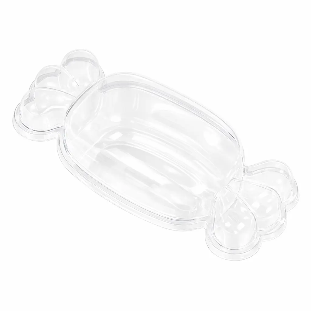 PET Candy Shape Container With Lid Empty Clear Packaging