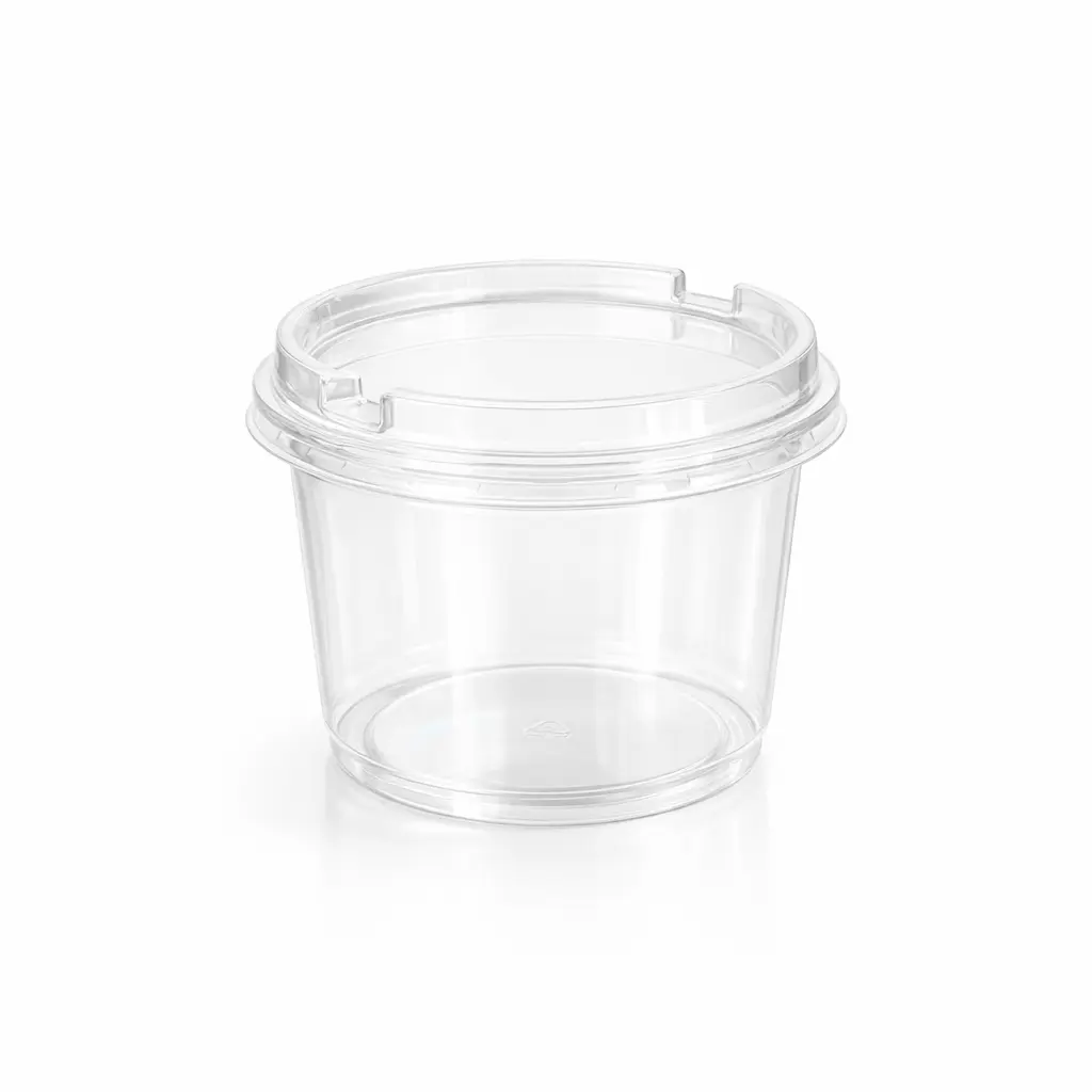 empty-3-54x2-95-clear-dessert-container-pet-rpet-anti-fog-lid Empty 3.54 x 2.95 inch clear dessert container with PET/RPET anti-fog lid for mousse, cheesecake, parfait, and bakery packaging.