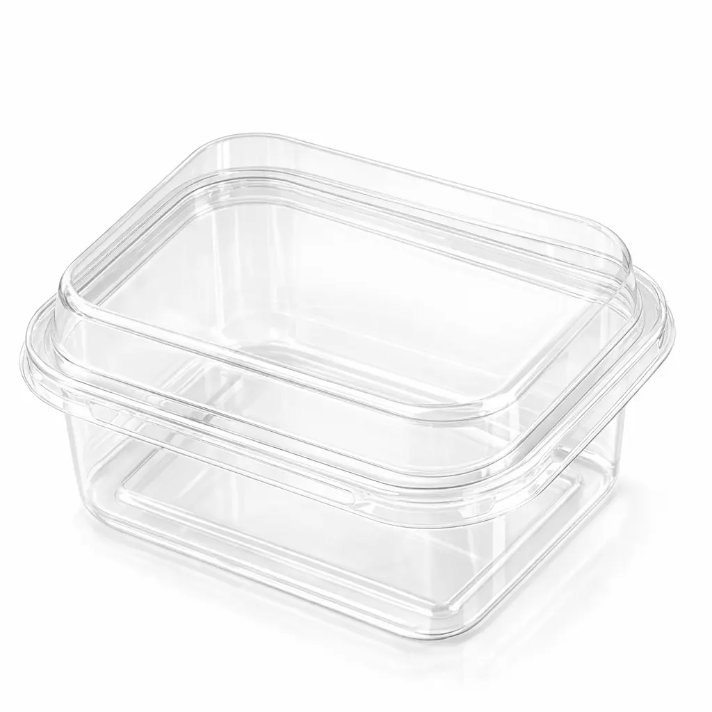empty-5-31x4-33x2-56-clear-pet-rpet-dessert-container Empty 5.31 x 4.33 x 2.56 inch clear PET/RPET dessert container for cakes, mousse, cheesecake, tiramisu, and bakery packaging.