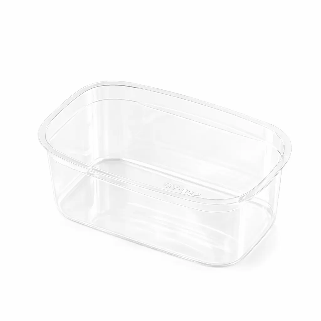 empty-clear-pet-dessert-container-base-high-lid-cake Empty clear PET dessert container base for high-lid cake packaging