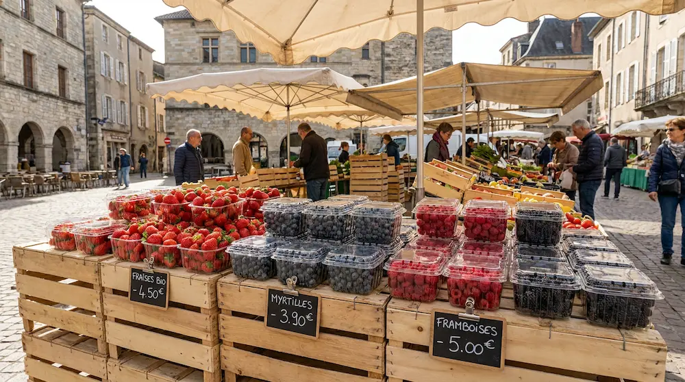 GLD-250D vented PET rPET fruit clamshell container for European open-air berry market