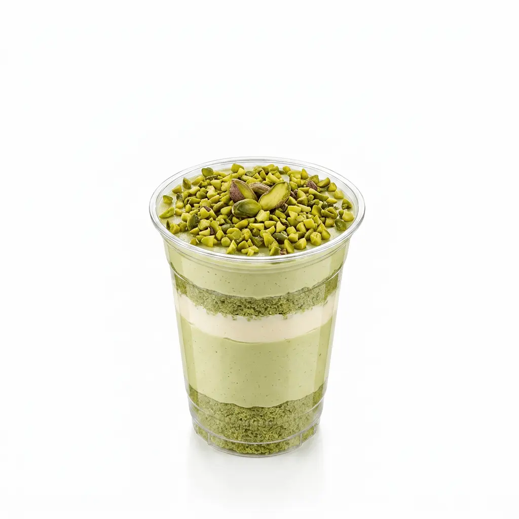 pistachio-matcha-mousse-cake-12oz-pet-cup Pistachio matcha mousse cake in clear 12oz PET dessert cup