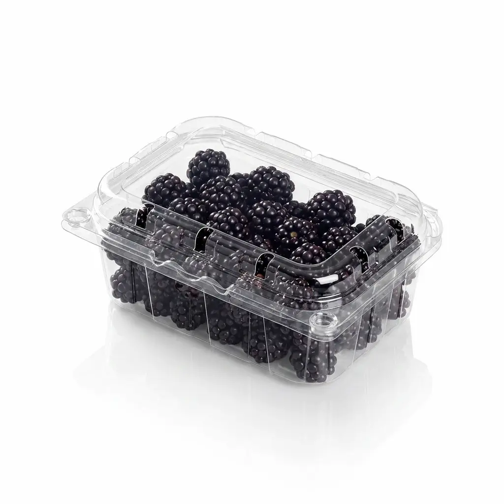 small-vented-anti-fog-fruit-clamshell-container-blackberries Small vented anti-fog fruit clamshell container for blackberries