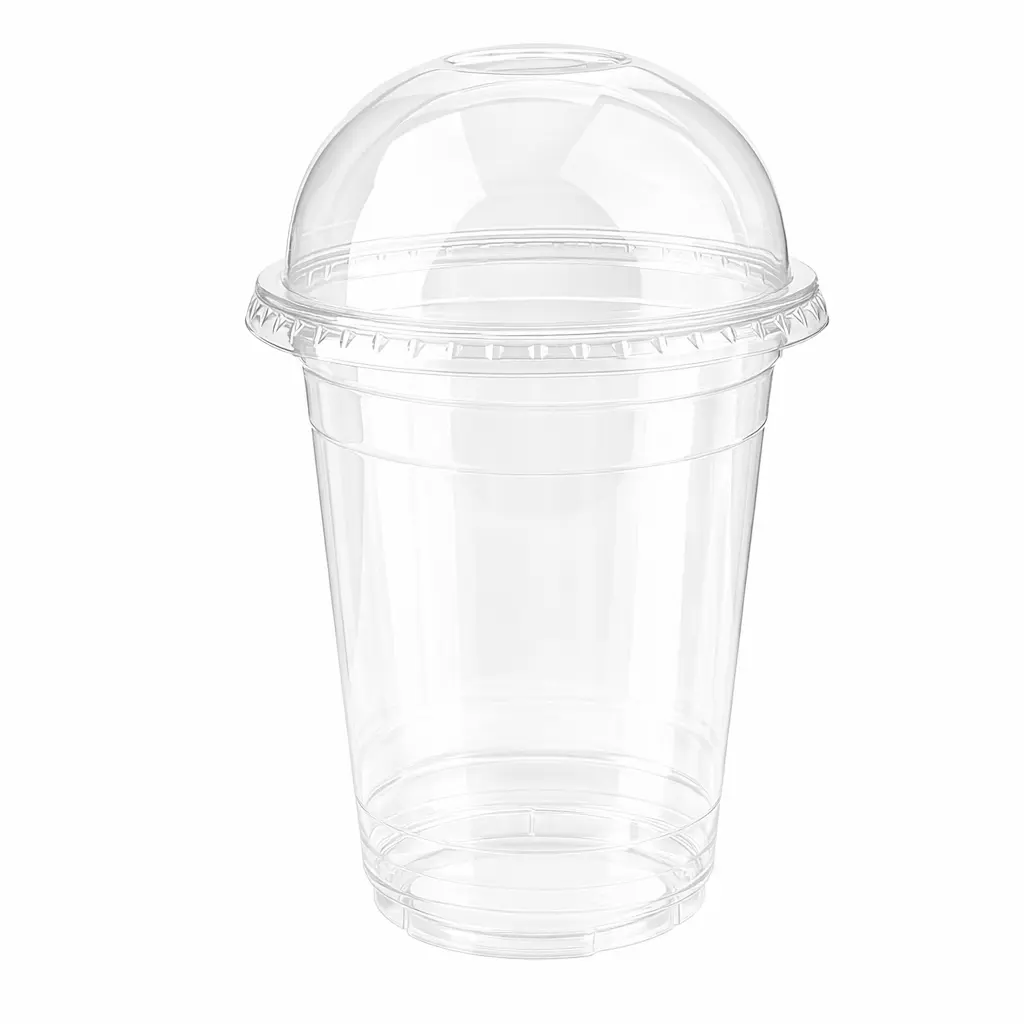 16 oz PETRPET clear cold cup with dome lid 16 oz PET/RPET clear cold cup with dome lid