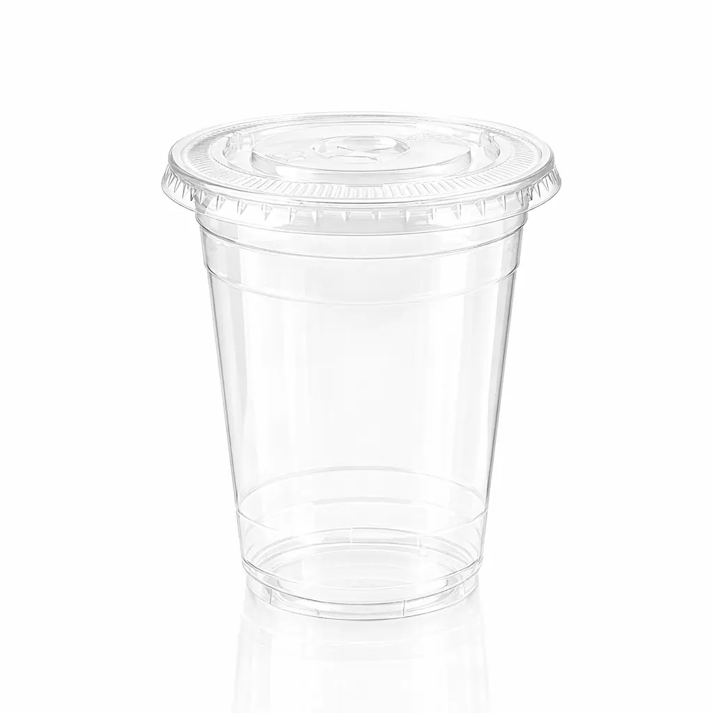 16 oz PETRPET clear cold cup with flat lid 16 oz PET/RPET clear cold cup with flat lid