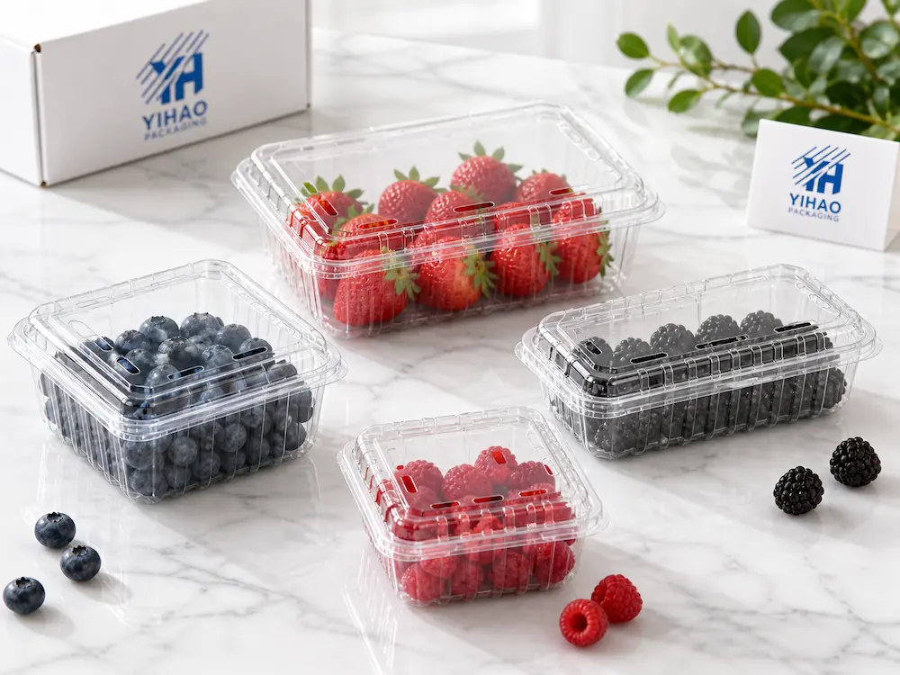 Blueberry Containers: Buyer Guide for Food Packaging Teams 13 Clear blueberry containers and berry packaging boxes for fresh fruit retail display