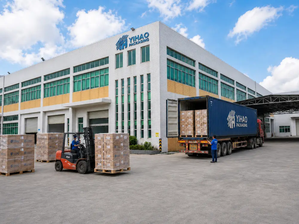 Blueberry Containers: Buyer Guide for Food Packaging Teams 8 Blueberry containers manufacturer factory showing carton pallets container loading and export shipping capability