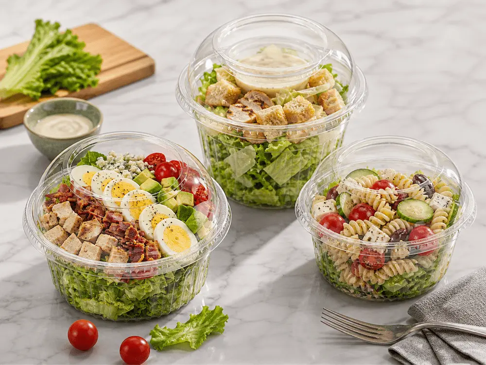 Complete Guide to Food Packaging Budget Planning for Samples, Trial Orders, and Wholesale Supply 8 Clear PET salad bowls for ready-to-eat salad, pasta salad, and dressing cup packaging