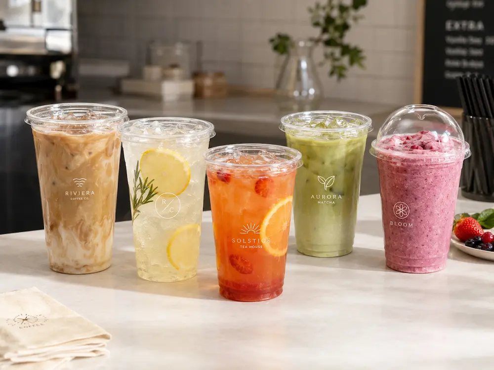 PLA Compostable Cold Cups Complete Guide 2 PLA cold cups for iced coffee, lemonade, matcha, smoothies, and fruit tea