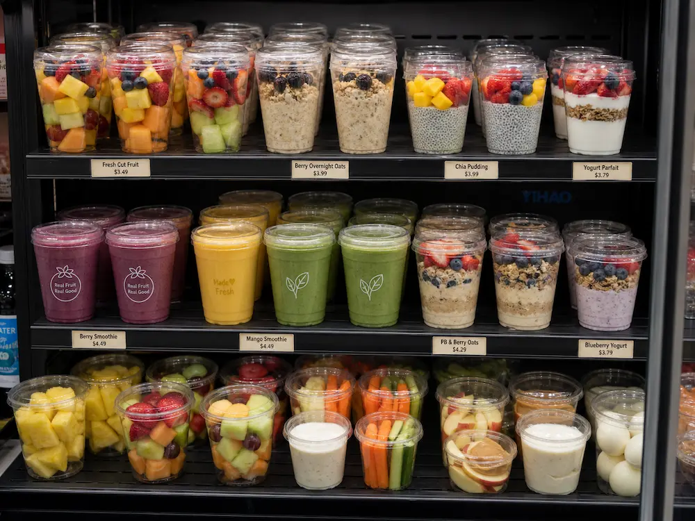 PP cold cups for refrigerated fruit cups, overnight oats, yogurt parfaits, and smoothies