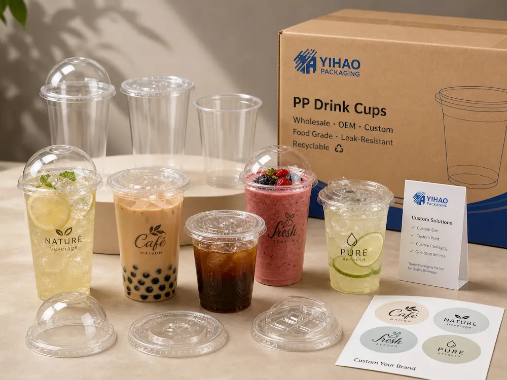 Takeaway Cold Cups vs Alternative Packaging: How Buyers Should Choose 6 Takeaway cold cups with OEM customization, brand labels, matching lids, and wholesale carton packaging