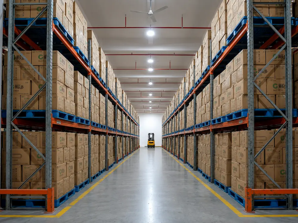 Warehouse storage for wholesale cold cup packaging cartons