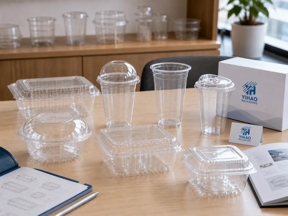 Complete Guide to Food Packaging Budget Planning for Samples, Trial Orders, and Wholesale Supply 9 YIHAO clear PET food packaging samples for wholesale sourcing and custom development