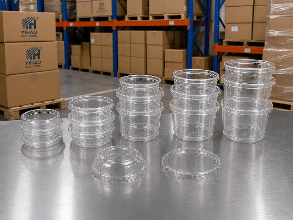 YIHAO clear PET fruit salad containers for wholesale supply, warehousing, and bulk packaging