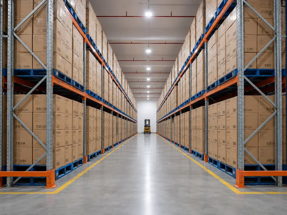 YIHAO warehouse storage for wholesale biodegradable cold cup and lid cartons