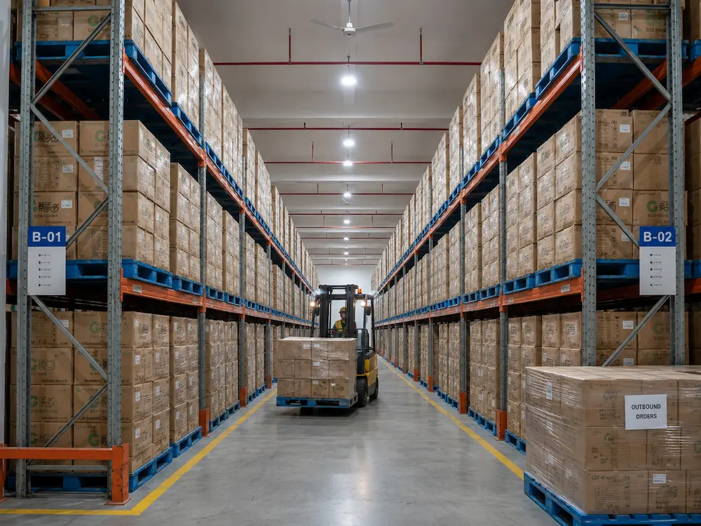 Wholesale Fruit Tea Cups: Manufacturer and Supplier Checklist 6 Wholesale cold cup packaging cartons stored in a warehouse for export supply