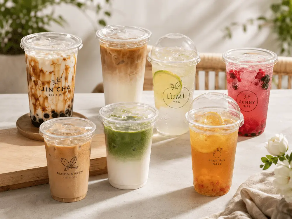 Wholesale PP Bubble Tea Cups: Manufacturer and Supplier Checklist 7 Custom printed bubble tea cups for milk tea fruit tea and refreshers